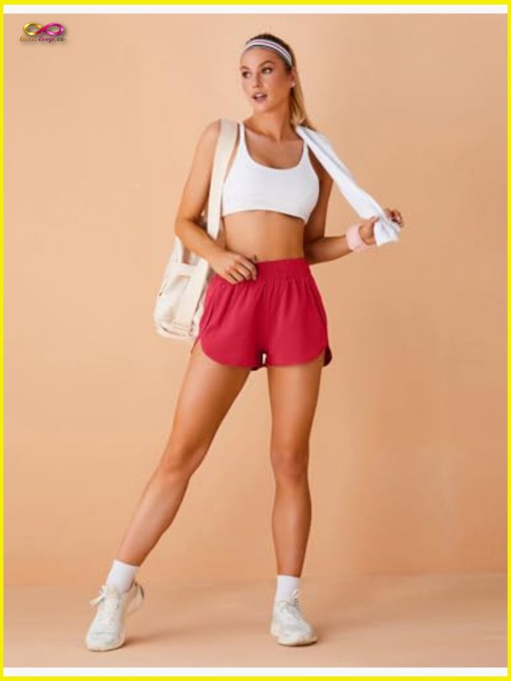 Quick-Dry Running Shorts with Pockets High Rise Active Workout Layer - Picture 5 of 7